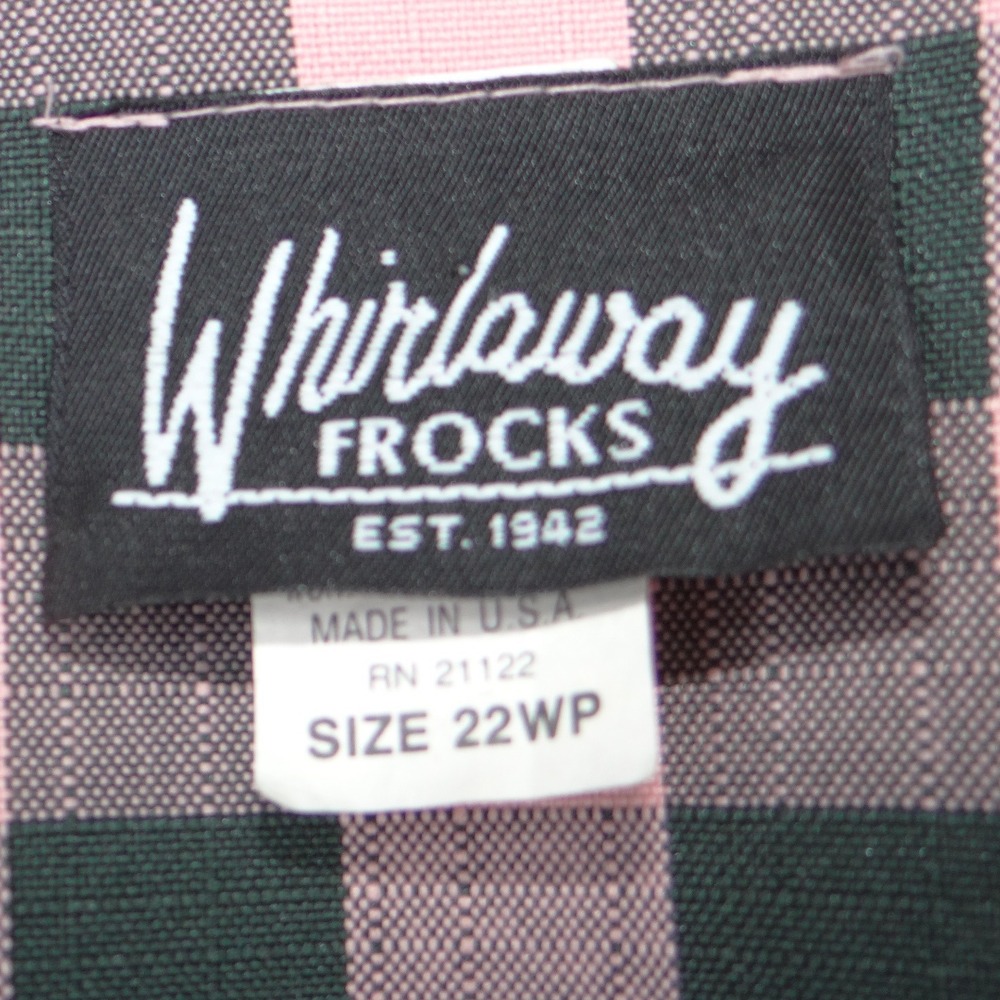Whirlaway Frocks Vintage Pink Plaid Skirt Suit Set 22WP Puff Sleeve Made in USA - Picture 4 of 13
